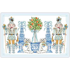 Christmas Citrus Nutcrackers and Staffordshire Dogs Placemat